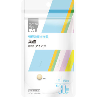 リブラボラトリーズmatsukiyo Lab 叶酸with アイアン30粒 默认分类 日本药站