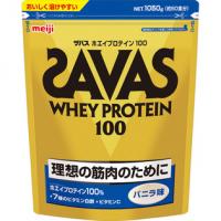 明治 SAVAS 香草口味蛋白粉 促进肌肉生长 健身 袋装   ザバス ホエイプロテイン100 バニラ 1050G